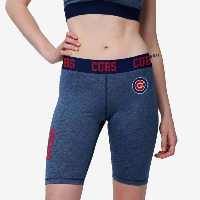 Chicago Cubs Womens Team Color Static Bike Shorts Modern Women's Tech