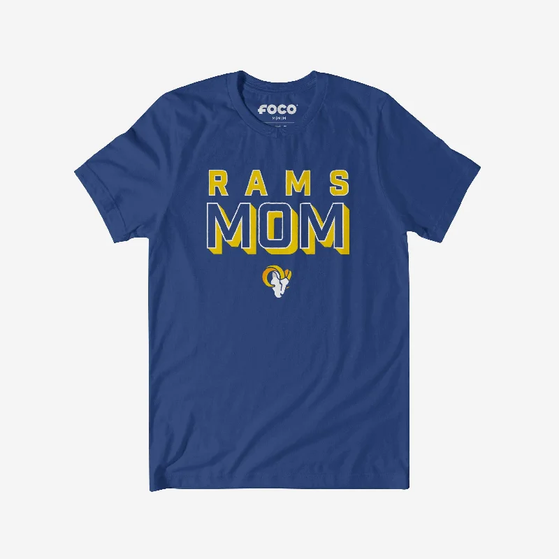 Los Angeles Rams Team Mom T-Shirt Tough Women's Military - inspired