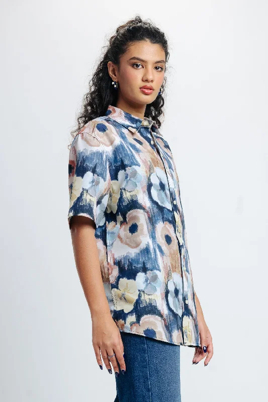 Multi Floral Print Shirt Business