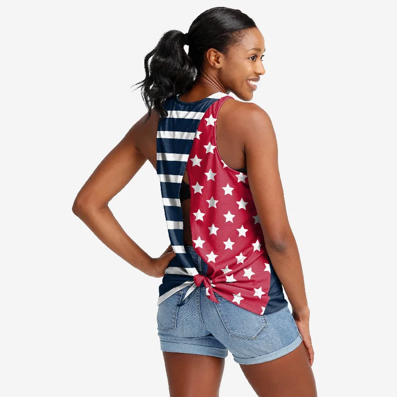 Cleveland Guardians Womens Americana Tie-Back Sleevless Top Sporty Women's Tennis