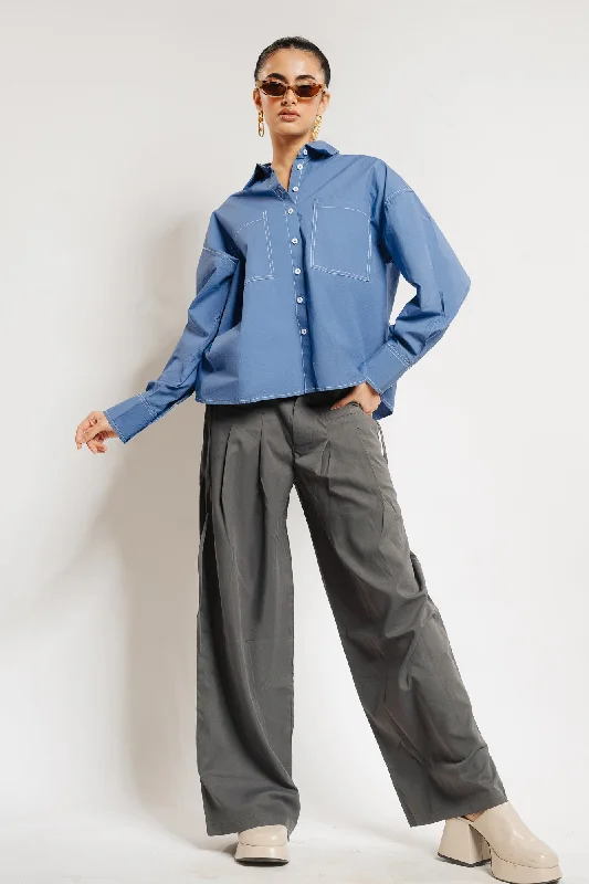 Celeste Contrast Stitch Shirt Classic Women's Tweed