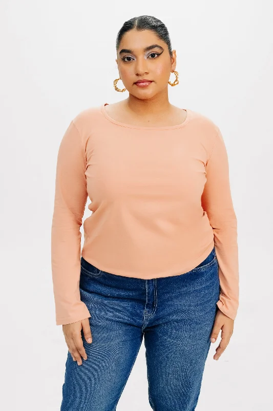 Peach Full Sleeve Top Tough Women's Military - inspired