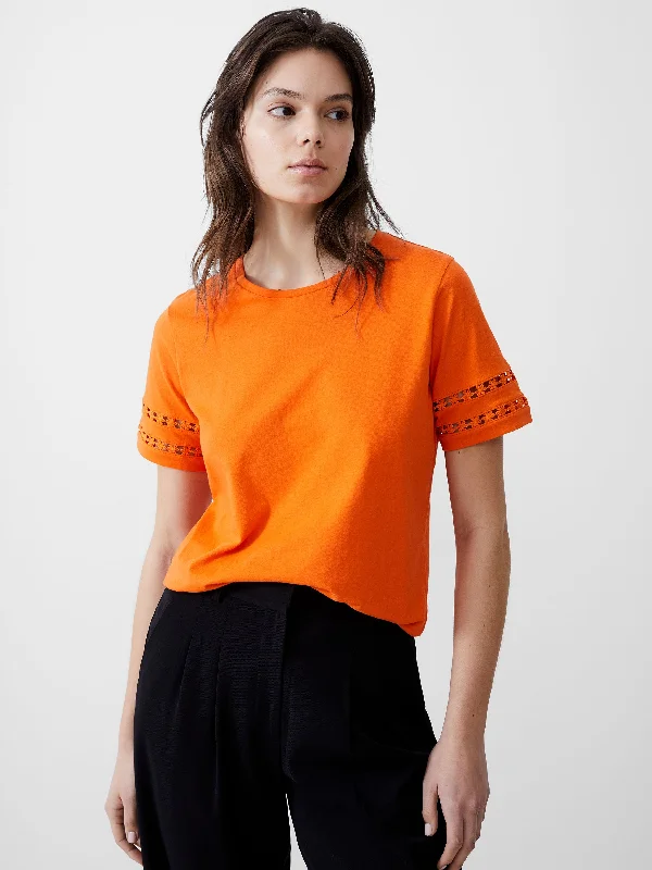 Crochet Trim T-Shirt Compression
