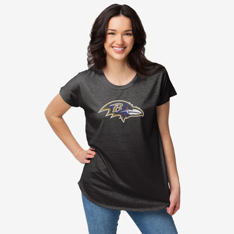 Baltimore Ravens Womens Big Logo Tunic Top Laid - back Women's Vibe