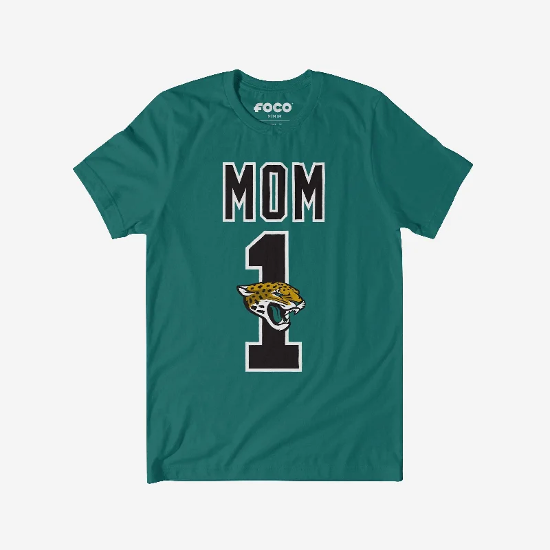 Jacksonville Jaguars Number 1 Mom T-Shirt Athletic Women's High - 
