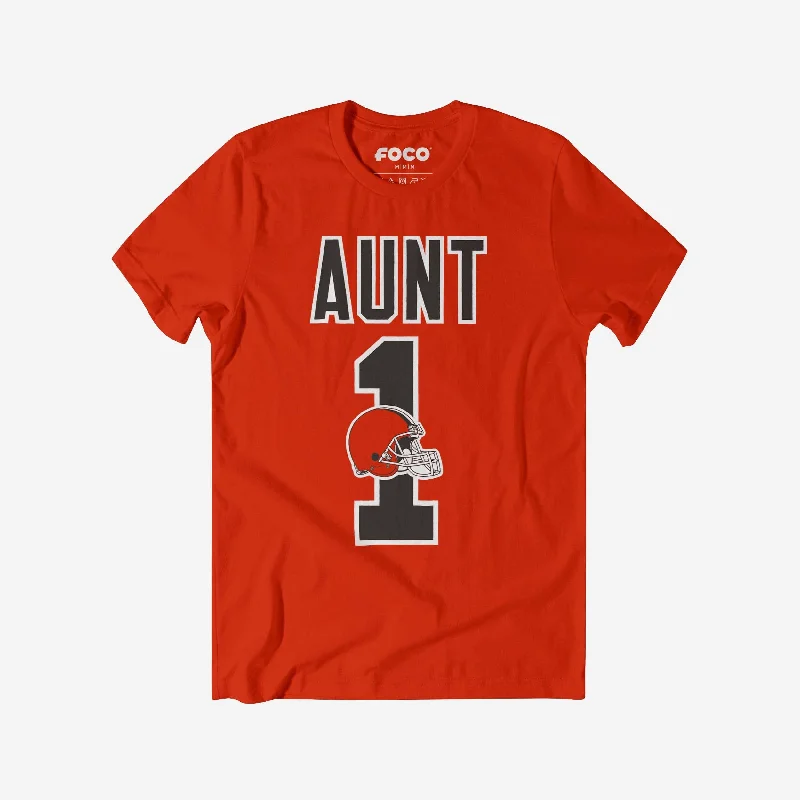 Cleveland Browns Number 1 Aunt T-Shirt Elegant Women's 
