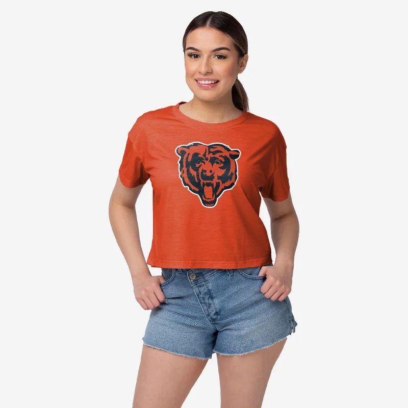 Chicago Bears Womens Alternate Team Color Crop Top Youthful Women's Anime - inspired