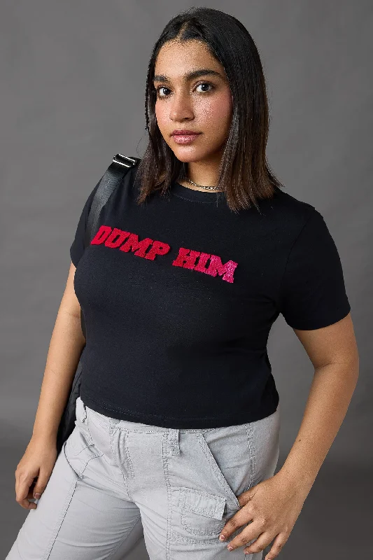 Black Dump Him T-Shirt Scandinavian