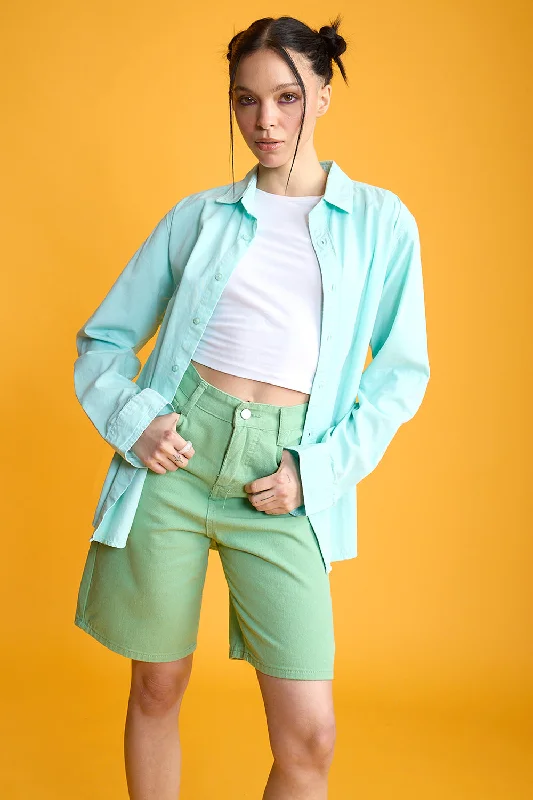Easy Twill Mint Women's Regular Fit Shirt Refined Women's Velvet