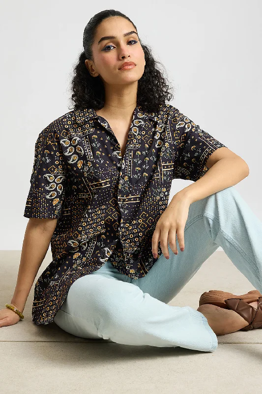 Navy Gisela Women's Resort Shirt garde