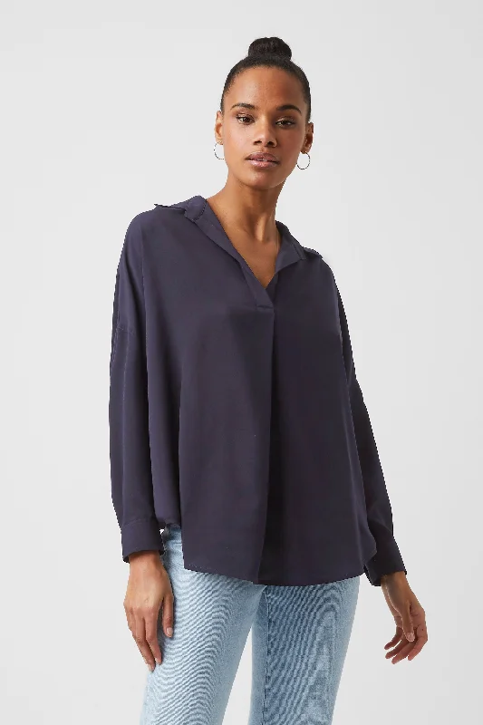 Rhodes Recycled Crepe Popover Shirt Stylish Women's Tropical 
