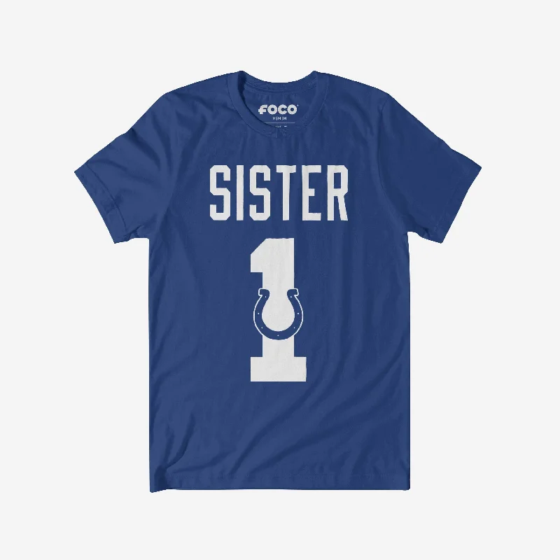 Indianapolis Colts Number 1 Sister T-Shirt Feminine Women's Soft 
