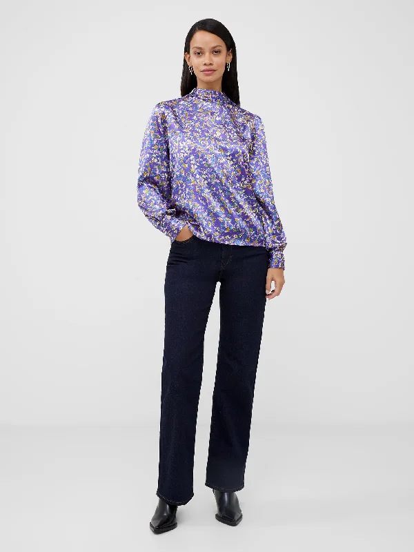 Amber Adora Satin Top Hip Women's Retro