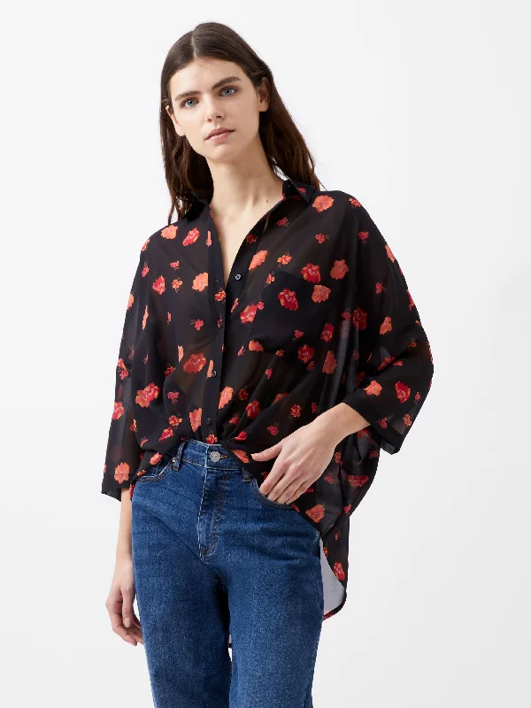 Ella Rose Twist Front Shirt Trendy Women's Oversized