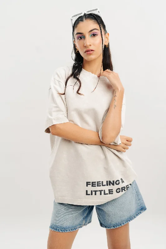 Feeling Grey Acid Wash Tees Modern Women's 