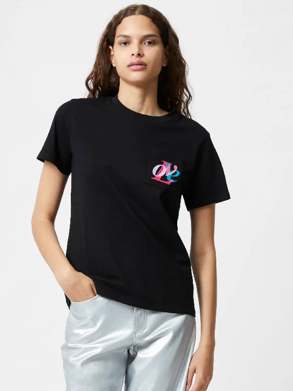 Love Embroidered Pocket T-Shirt French