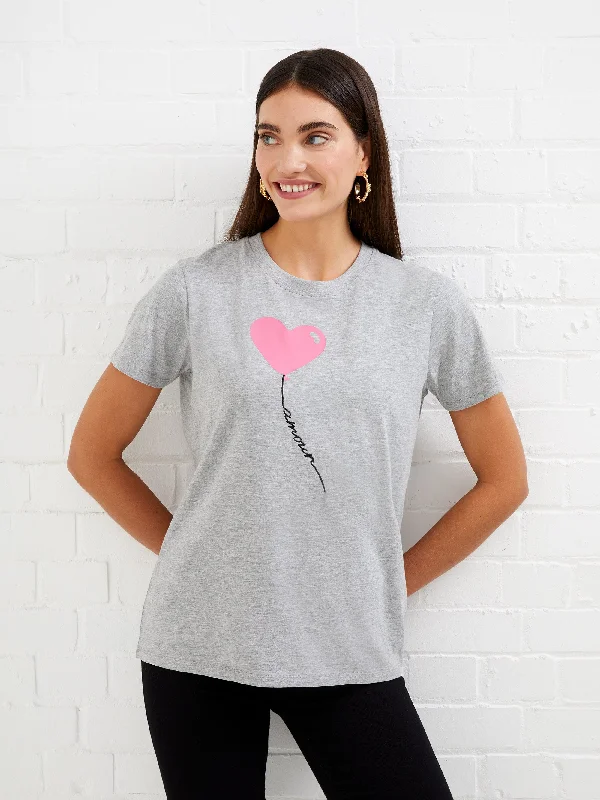 Balloon Amour Graphic T-Shirt Refined Women's Hand - crafted