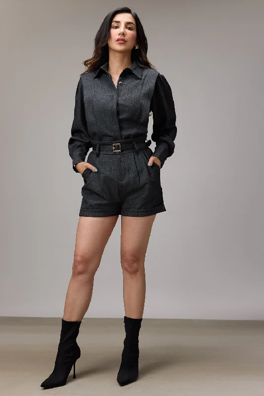 Charcoal Button Up Shirt Country