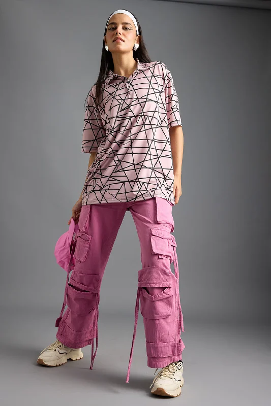 Web Print Women's Polo T-Shirt Classic Women's Tweed
