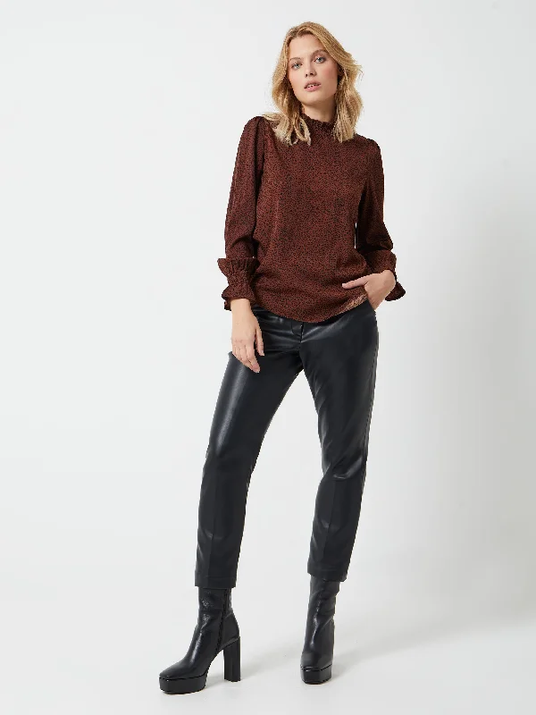 Affie High Neck Top Sophisticated Women's Tailored