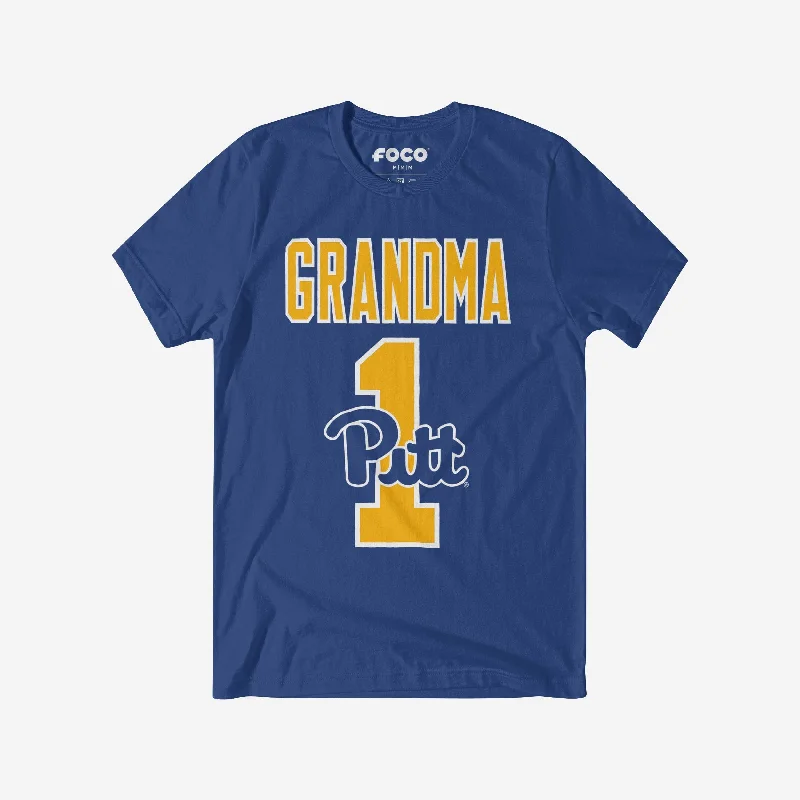 Pittsburgh Panthers Number 1 Grandma T-Shirt Sharp Women's Italian