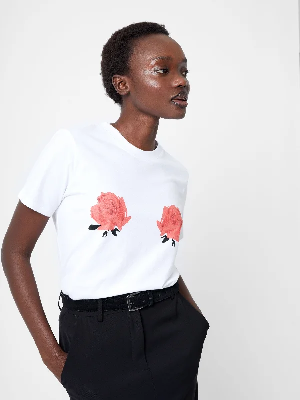 Roses Graphic T-Shirt Cozy Women's Winter