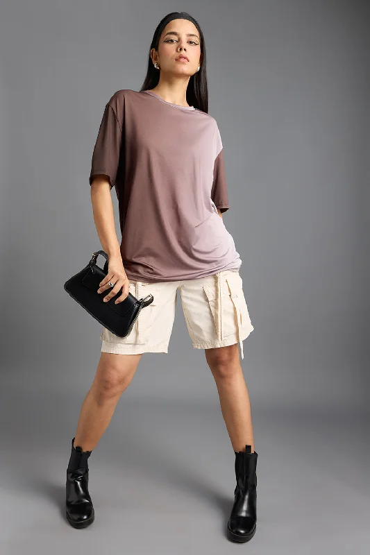 Printed Women's T-Shirt- Marble Effect Sporty Women's Athleisure 