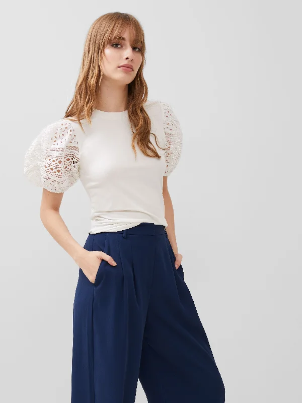 Rosana Agnes Broderie T-Shirt Dapper Women's Bow - adorned