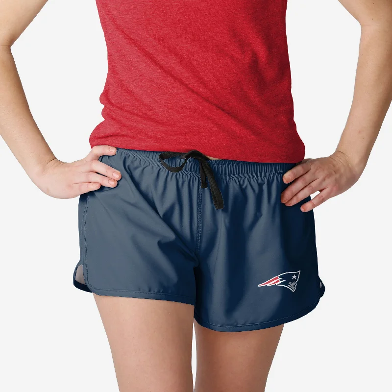New England Patriots Womens Solid Running Shorts Gym