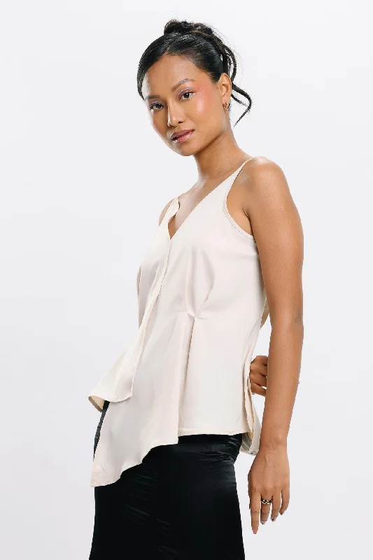Strappy Cream Asymmetric Top purpose
