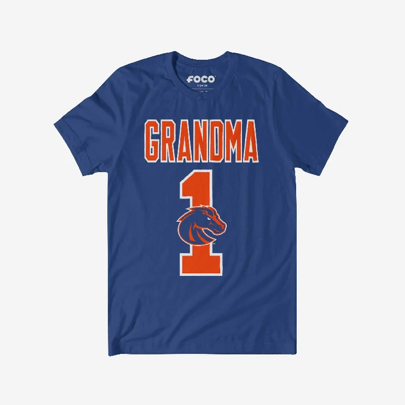 Boise State Broncos Number 1 Grandma T-Shirt Minimalist Women's Casual