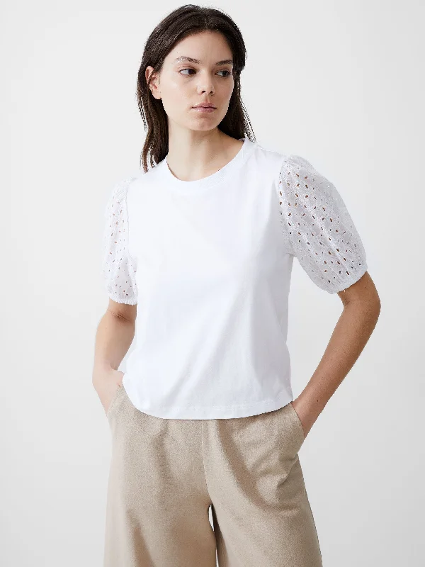 Broderie Sleeve Top Scandinavian
