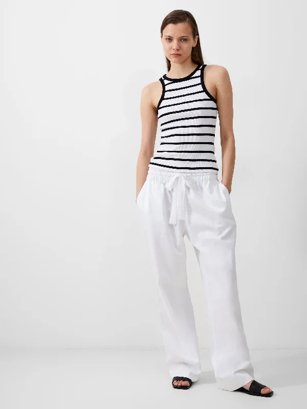 Rassia Stripe Racer Top Dapper Women's Bow - adorned