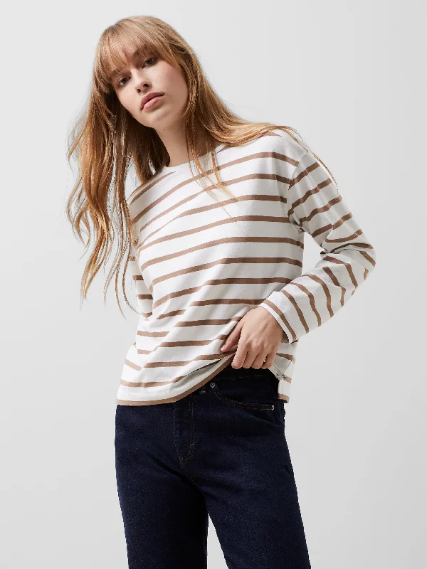 Rallie Stripe Slash Neck Top garde