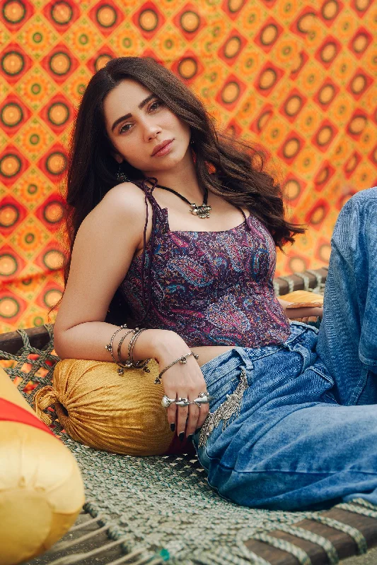 Paisley Corset Top Scandinavian