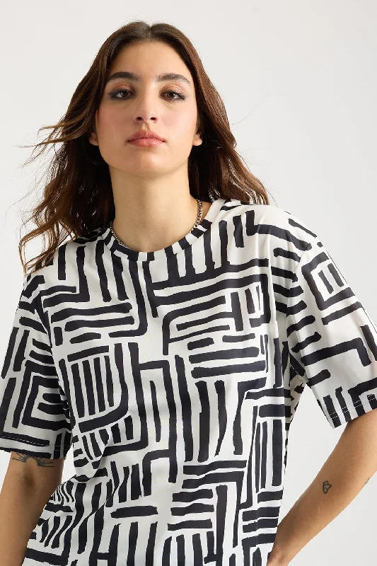 Printed Women's T-Shirt - Mazes Sporty Women's Tennis