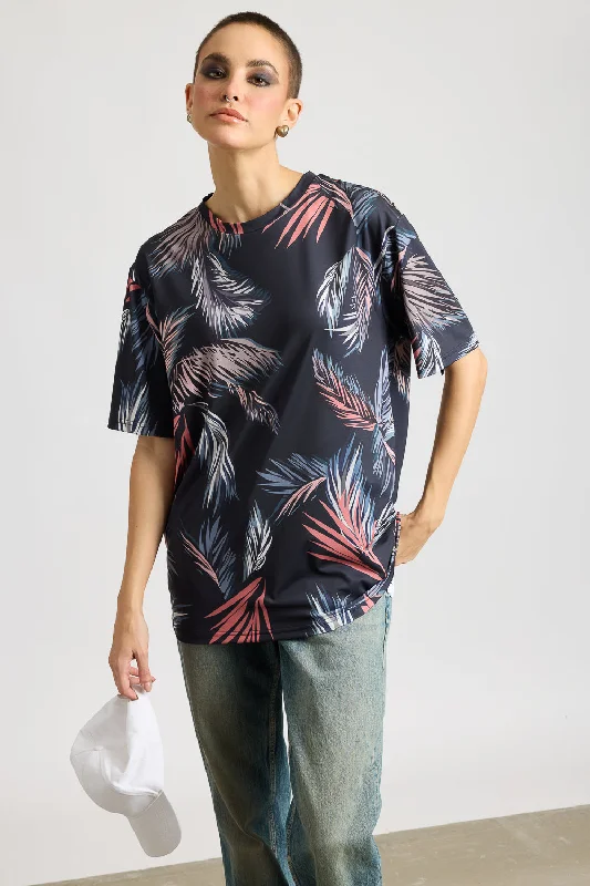 Printed Women's T-Shirt - Leafy Cool Women's Distressed