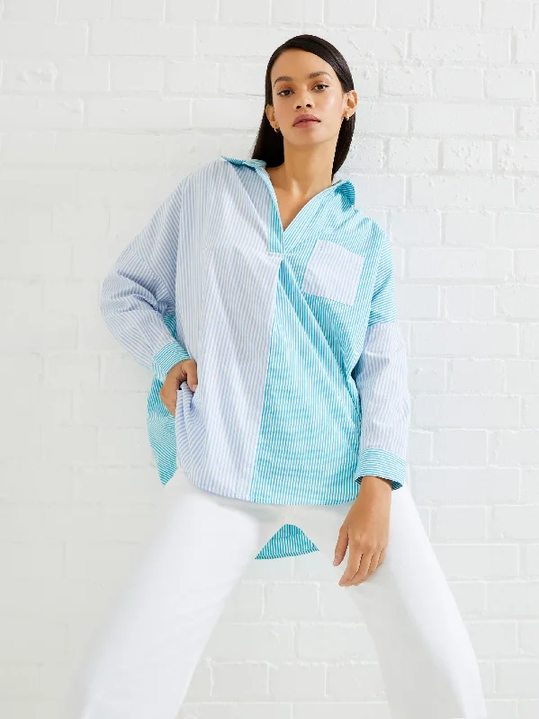 Rhodes Poplin Popover Stripe Shirt Women