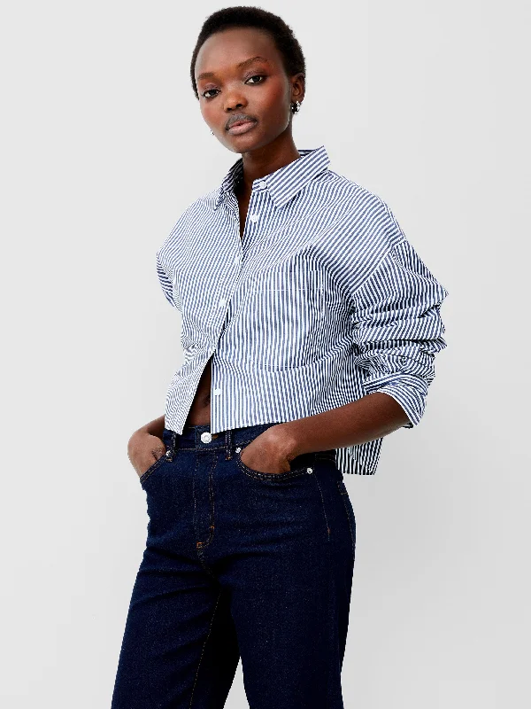 Alissa Stripe Cropped Shirt Refined Women's Classic 