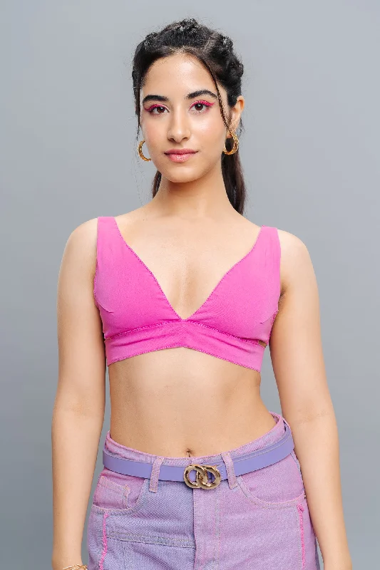 French Pink Bralette Youthful Women's Anime - inspired