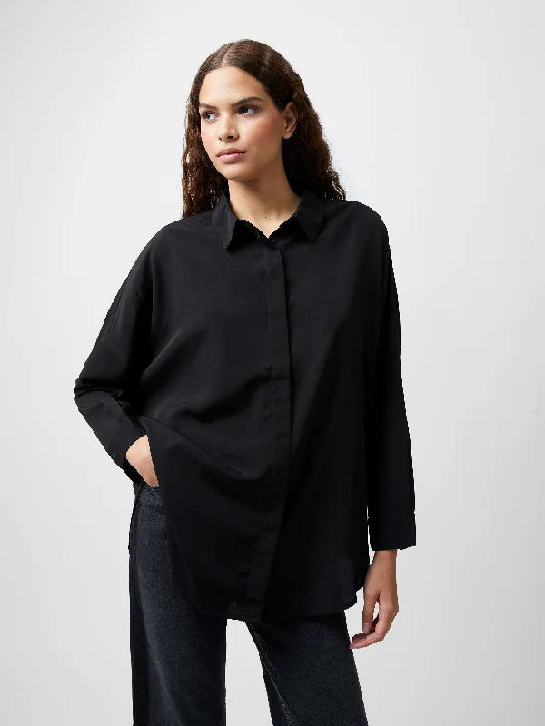 Caprina Recycled Crepe Long Sleeve Button Shirt Practical Women's Multi - 
