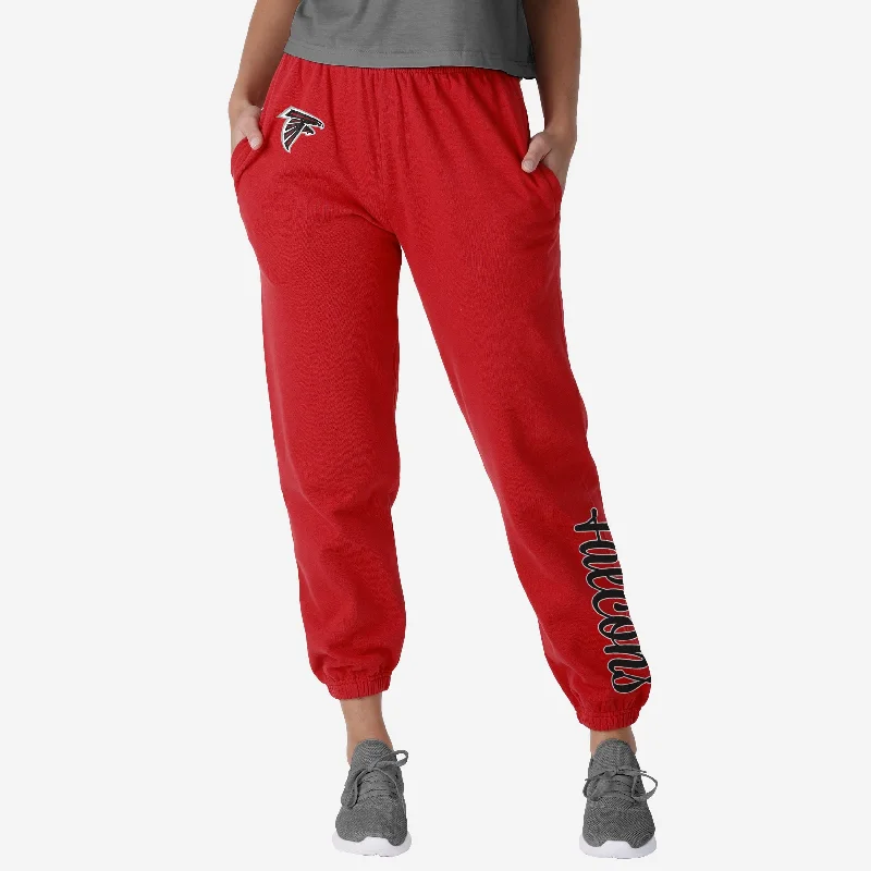 Atlanta Falcons Womens Script Wordmark Team Color Sweatpants Vacation