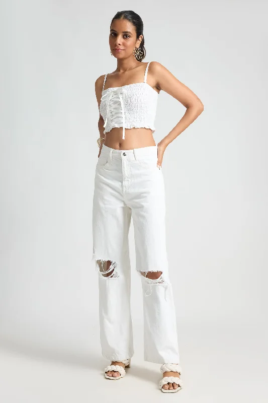 White Cross Strap Top Australian Beach