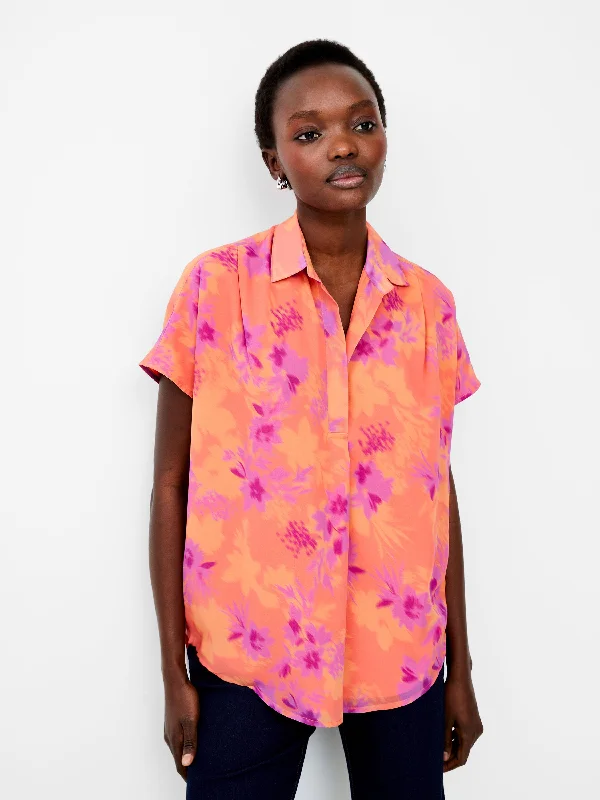 Arla Recycled Georgette Popover Shirt Business
