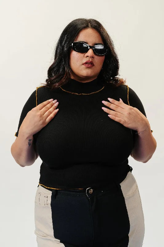 Inside Out Black Tees Polished Women's Silk