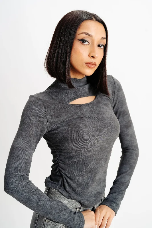 Mock Neck Black Top Athletic Women's High - 