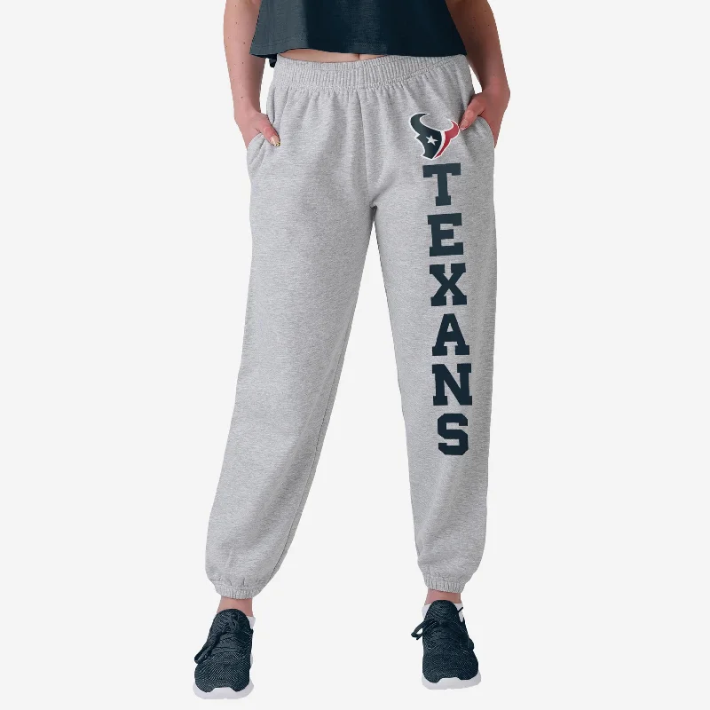 Houston Texans Womens Big Wordmark Gray Sweatpants Bold Women's Statement