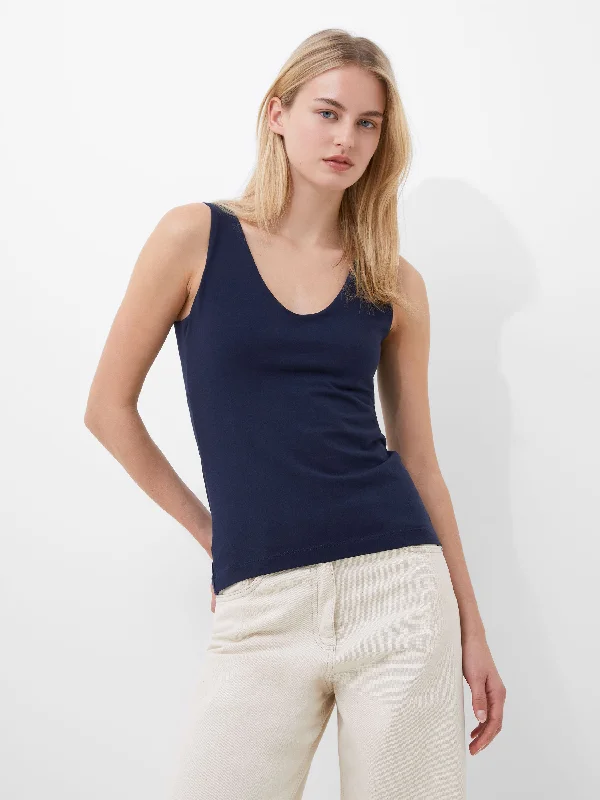 Cotton Organic Stretch Tank Top Classic Women's Pin - striped