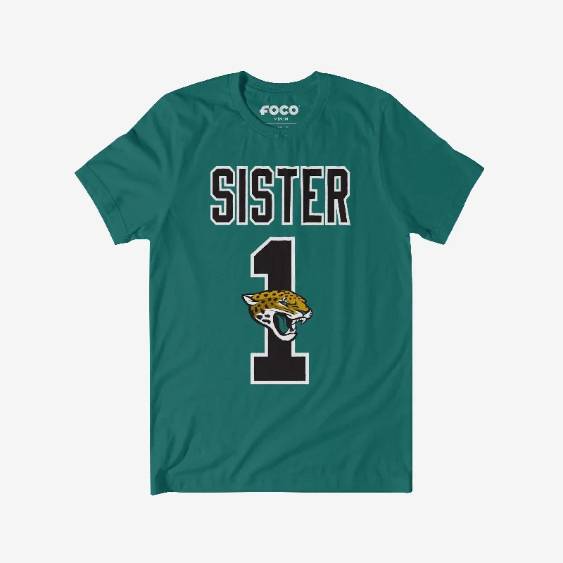 Jacksonville Jaguars Number 1 Sister T-Shirt Dynamic Women's High - energy