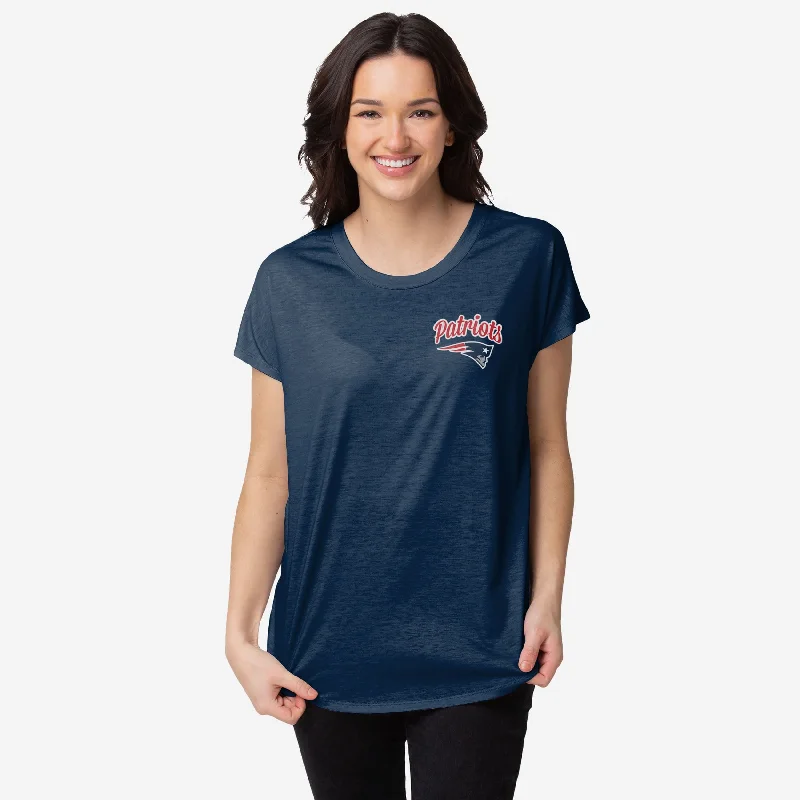 New England Patriots Womens Script Wordmark Tunic Top Unique Women's Upcycled
